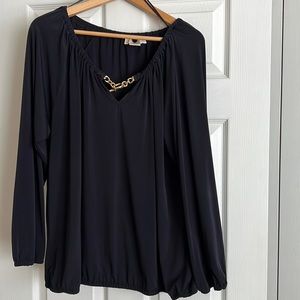 Michael Kors 1X Navy Top